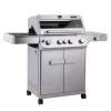 Monument M405BZ Mesa Stainless Steel 5-Burner Infrared Liquid Propane Gas Grill with 1 Side Burner