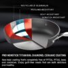 MsMk 11 Inch Nonstick Frying Pan，Titanium and Ceramic Nonstick Large Skillet Pan, PFOA Free, Non-Toxic