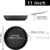 MsMk 11 Inch Nonstick Frying Pan，Titanium and Ceramic Nonstick Large Skillet Pan, PFOA Free, Non-Toxic