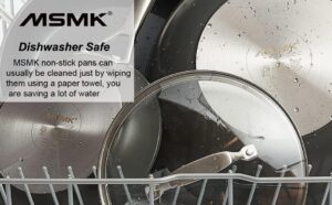 MsMk 8 inch and 10 inch Non Stick Frying Pans, Burnt also Nonstick Frying Pan Set, PFOA Free Non-Toxic, Scratch-resistant