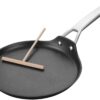 MsMk Crepe Pan with Spreader, 8 Inch Titanium and Ceramic Nonstick Flat Skillet Tortilla Egg Pan