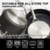 MsMk Nonstick Frying Pan, 12 InchTitanium and Diamond Non Stick Pan, Sturdy and Durable Skillet Nonstick
