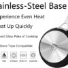 MsMk Nonstick Frying Pan, 12 InchTitanium and Diamond Non Stick Pan, Sturdy and Durable Skillet Nonstick