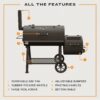 Oklahoma Joe's 24203001 Highland 879-Sq in Black Horizontal Charcoal Smoker