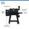 Pit Boss 11076 700 DX Series 740-Sq in Black Pellet Grill