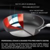 MsMk Nonstick Frying Pan, 12 1/2 Inch Titanium and Ceramic Nonstick Large Skillet Pan, Sturdy and Durable Skillet Nonstick