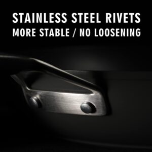 MsMk Nonstick Frying Pan, 12 1/2 Inch Titanium and Ceramic Nonstick Large Skillet Pan, Sturdy and Durable Skillet Nonstick