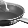 MsMk 9 1/2 Inch Small Egg Pan with Lid, Titanium and Ceramic Nonstick Omelette Pan,Scratch-resistant, Induction Egg Skillet