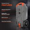 Camco 39000 Rhino 15-Gallon Portable Camper/RV Tote Tank - Features Large Heavy-Duty No-Flat Wheels & Low Drain Hole Camco 39000 Rhino 15-Gallon Portable Camper/RV Tote Tank - Features Large Heavy-Duty No-Flat Wheels & Low Drain Hole