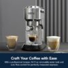 De'Longhi EC885M Dedica Arte Espresso Machine with Manual Milk Frother for Espresso, Capuccino, Latte, 35 Ounce Water Tank, Silver De'Longhi EC885M Dedica Arte Espresso Machine with Manual Milk Frother for Espresso, Capuccino, Latte, 35 Ounce Water Tank, Silver