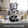De'Longhi EC885M Dedica Arte Espresso Machine with Manual Milk Frother for Espresso, Capuccino, Latte, 35 Ounce Water Tank, Silver De'Longhi EC885M Dedica Arte Espresso Machine with Manual Milk Frother for Espresso, Capuccino, Latte, 35 Ounce Water Tank, Silver