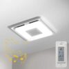 Homewerks 7130-13-BT 1.5-Sones 110-CFM White Decorative Lighted Bluetooth Compatibility Bathroom fan