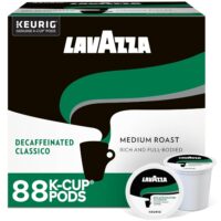 Lavazza Decaf Classico Coffee, Keurig Single-Serve K-Cup Pods, 88 Count (4 Packs of 22)