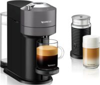 Nespresso ENV120GYAE Vertuo Next Coffee and Espresso Machine by De'Longhi with Milk Frother, 8 ounces, Dark Grey