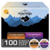 Roast Ridge Single Serve Coffee Pods for Keurig K-Cup Brewers, Variety Pack, Medium Roast, 100 Count (50 Chocolate Mocha, 50 Chocolate Hazelnut)