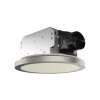 Utilitech 7105-09-L Magnetic LED Fan 1.5-Sones 90-CFM Brushed nickel, matte black, and brushed gold Decorative Lighted Bathroom ventilator fan