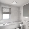 Utilitech 7115-02 Ventilation fan 1.5-Sones 100-CFM White Decorative Lighted Bathroom fan (ENERGY STAR Certified)