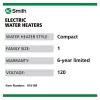 A.O. Smith E6-19C15SV Signature 100 19-Gallon Compact 6-year Warranty 1500-Watt 1 Element Point Of Use Electric Water Heater