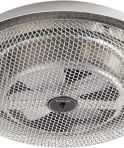 Broan-NuTone 157 Low-Profile Fan-Forced Ceiling Heater, Enclosed Sheath Element for Bathroom, Kitchen, and Home, Standard, Satin Aluminum