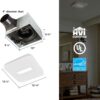 Broan-NuTone AER80CCTK CleanCover Bath Fan, 80 CFM, 0.7 Sone, with Selectable CCT LED Light, Energy Star, White