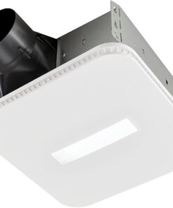 Broan-NuTone AER80CCTK CleanCover Bath Fan, 80 CFM, 0.7 Sone, with Selectable CCT LED Light, Energy Star, White