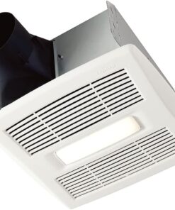 Broan-Nutone AE80BL InVent Series Single-Speed Fan with LED Light, Ceiling Room-Side Installation Bathroom Exhaust Fan