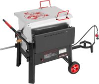 Creole Feast CFB3001 70 QT Outdoor Crawfish Boiler with Stir Paddle & Wheels, Heavy-Duty Seafood Boiler with Foldable Cylinder Bracket