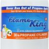 Flame King YSN330 30LB Empty LP Cylinder, OPD Valve Built-in Gauge Steel Empty Propane tank