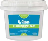 Rx Clear 3" Inch Stabilized Chlorine Tablets | 10 Pounds | Individual Chlorinating Tabs for Sanitizing Swimming Pools