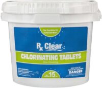 Rx Clear 3" Inch Stabilized Chlorine Tablets | 15 Pounds | Individual Chlorinating Tabs for Sanitizing Swimming Pools