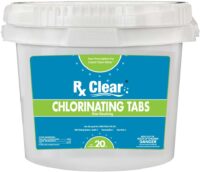 Rx Clear 3 Inch Stabilized Chlorine Tablets, 20 Pounds I Individual Chlorinating Tabs for Sanitizing Swimming Pools