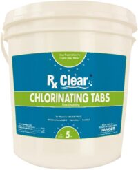 Rx Clear 3" Inch Stabilized Chlorine Tablets | 5 Pounds | Individual Chlorinating Tabs for Sanitizing Swimming Pools