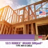 Southwire 63947855 250-Feet 12 / 3 / Romex SIMpull Solid Indoor CU NM-B W/G Individual pack ( By-the-roll )