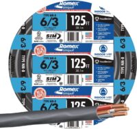 Southwire 63950002 125-Feet 6 / 3 / Romex SIMpull Stranded Indoor CU NM-B W/G Individual pack ( By-the-roll )