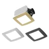 Utilitech 7105-08-L 1.1-Sones 80-CFM Brushed nickel, matte black, or matte gold options included Decorative Lighted Bathroom ventilator fan (ENERGY STAR Certified)