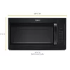 Whirlpool WMH31017HB 2-Speed Fan 1.7-cu ft 29.94-in Over-the-Range Microwave ( Black )