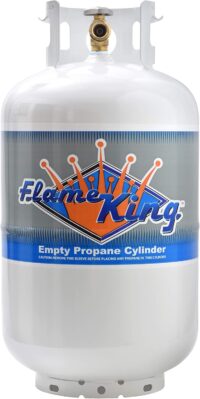 Flame King YSN301 30LB Empty LP Cylinder with Type1 OPD Valve Steel Empty Propane tank
