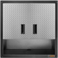 Gladiator GAWG28KDYG Ready-to-Assemble 3/4 Door Wall GearBox 28-in W x 28-in H x 12-in D Wall-mounted Steel Garage Cabinet in Gray