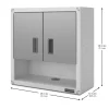 Gladiator GAWG28KVEW 28-in W x 28-in H x 12-in D Wall-mounted Steel Garage Cabinet in White Gladiator GAWG28KVEW 28-in W x 28-in H x 12-in D Wall-mounted Steel Garage Cabinet in White