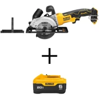 DEWALT ATOMIC 20V MAX Lithium-Ion Cordless Brushless 4-1/2 in. Circular Saw with 20V MAX Premium Lithium-Ion 6.0Ah Battery Pack