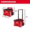 Milwaukee 48-22-8427-8443 PACKOUT 22 in. Rolling Modular Tool Box LP Handleand 22 in. 3 Drawer