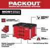 Milwaukee 48-22-8427-8443 PACKOUT 22 in. Rolling Modular Tool Box LP Handleand 22 in. 3 Drawer
