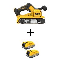 DEWALT 20-Volt Lithium-Ion Cordless Belt Sander with 2 20-Volt MAX POWERSTACK Compact Lithium-Ion Batteries
