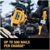DEWALT 20V MAX 15-Degree Cordless Roofing Nailer (Tool Only) w/1-1/4 in. x 0.120-GA Galvanized Coil Roofing Nails (7,200 Pack) DEWALT 20V MAX 15-Degree Cordless Roofing Nailer (Tool Only) w/1-1/4 in. x 0.120-GA Galvanized Coil Roofing Nails (7,200 Pack)