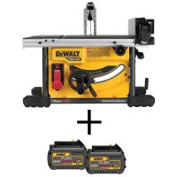 DEWALT DCS7485W6062 FLEXVOLT 60V MAX Cordless Brushless 8-1/4 in. Table Saw Kit and (2) FLEXVOLT 6.0Ah Batteries