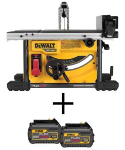 DEWALT DCS7485W6062 FLEXVOLT 60V MAX Cordless Brushless 8-1/4 in. Table Saw Kit and (2) FLEXVOLT 6.0Ah Batteries