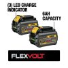 DEWALT DCS7485W6062 FLEXVOLT 60V MAX Cordless Brushless 8-1/4 in. Table Saw Kit and (2) FLEXVOLT 6.0Ah Batteries