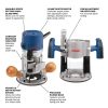 Bosch 12 Amp 2-1/4 HP Plunge and Fixed Base Corded Router Kit with Bonus Guide, Dust Extraction Hood and Adapter Bosch 12 Amp 2-1/4 HP Plunge and Fixed Base Corded Router Kit with Bonus Guide, Dust Extraction Hood and Adapter