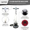 13" Heavy-duty Multi-Functional Floor Buffer Polisher Machine - Clean, Buff, Scrubb and Polish with Ease! Ideal for Carpets Too! Includes Optional Solution Tank, 2 Brushes and 3 Scouring Pads