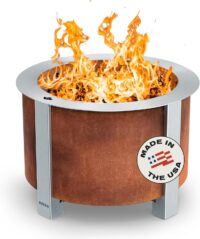 Breeo Smokeless Fire Pit (X Series 19, Corten Steel) | 22.1 inch Smokeless Fire Pit for Outside | 47 Pounds | Ideal for Families | Compatible with Wide Range of Breeo Accessories